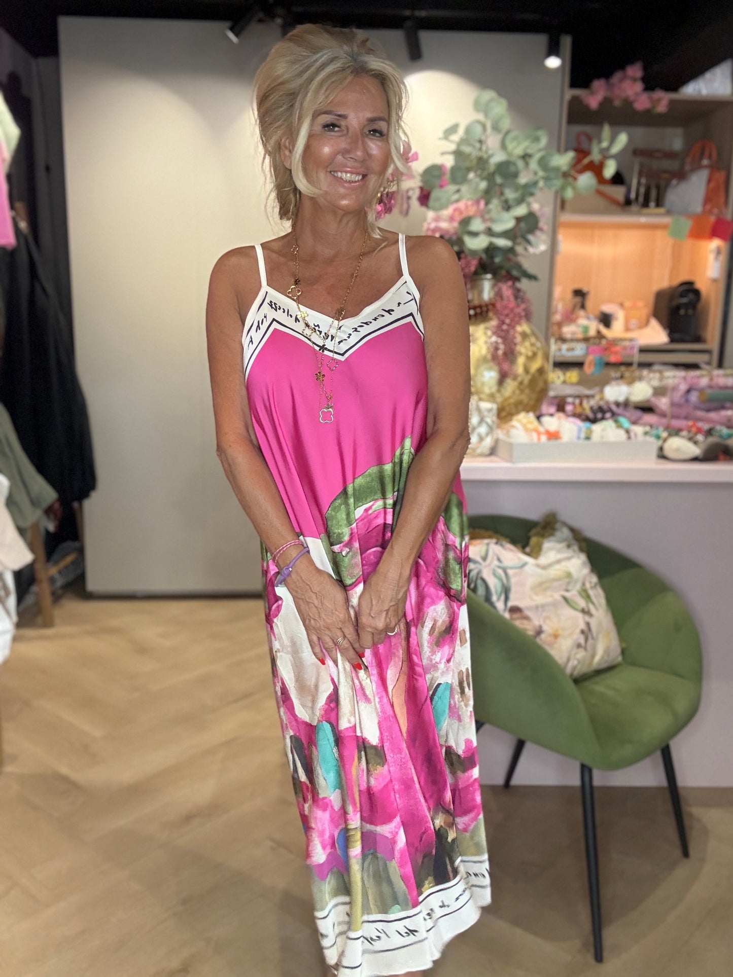 Kjole Italien fuchsia