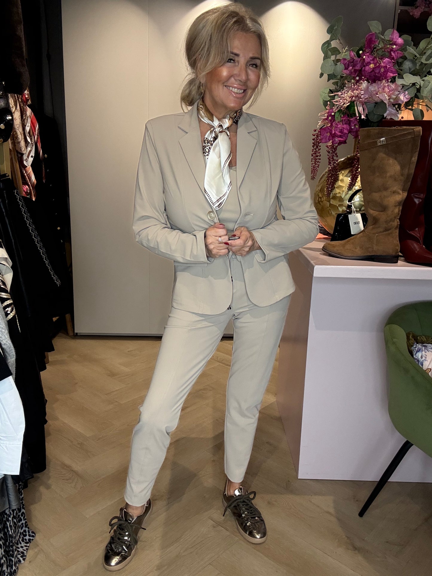 Mi Piace Bonded Travel Broek Skinny Latte MP202632