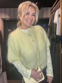 Vestje Mohair Zacht Geel