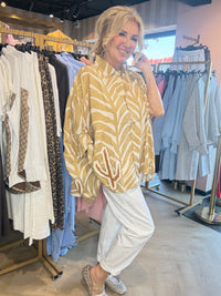 Bluse Boho Kaktus 🌵Camel
