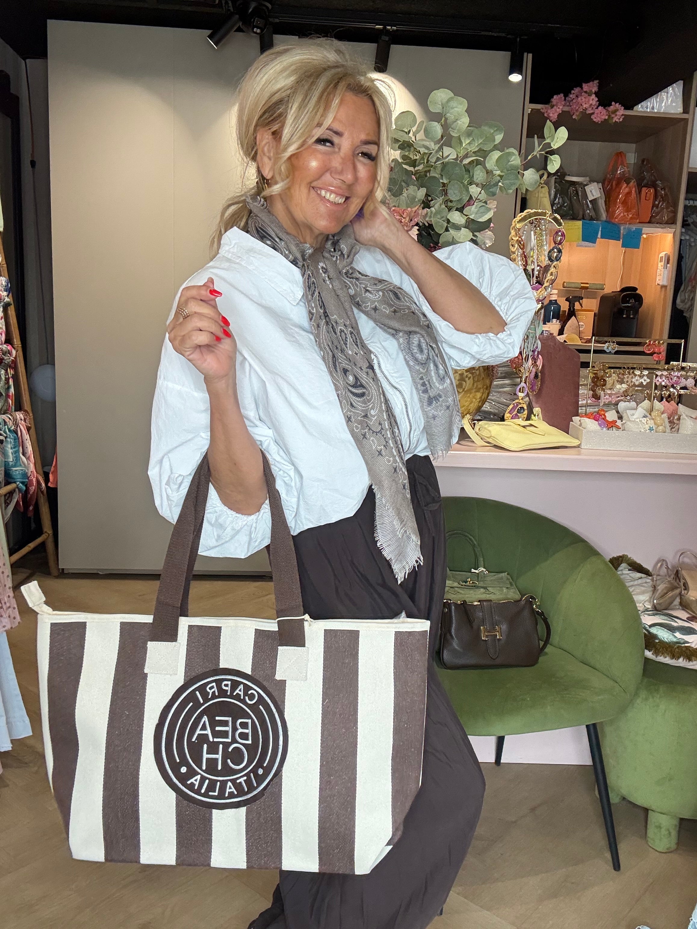 BIG Shopper brauner Streifen