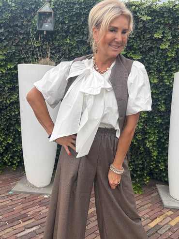 Gilet bruin ruitje