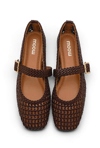 Bailarina Trenzada Marrón Oscuro