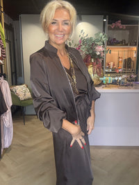 Jik Dark Brown Bomber Jacket