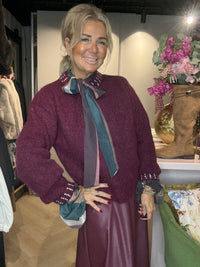 Trui Bordeaux Strass ✨