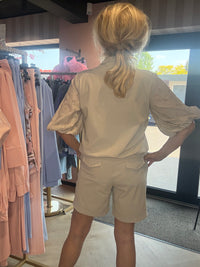 Triple Nine Jacket Ja92409 Short Sleeves Lace Beige