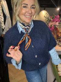 Vest mohair Donker Blauw