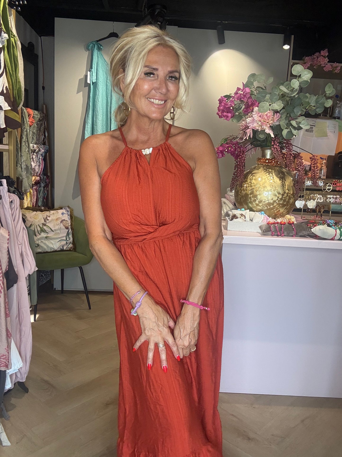 Dress rust brown Athens