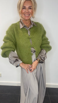 Vest i mohair, Kina, mosgrøn