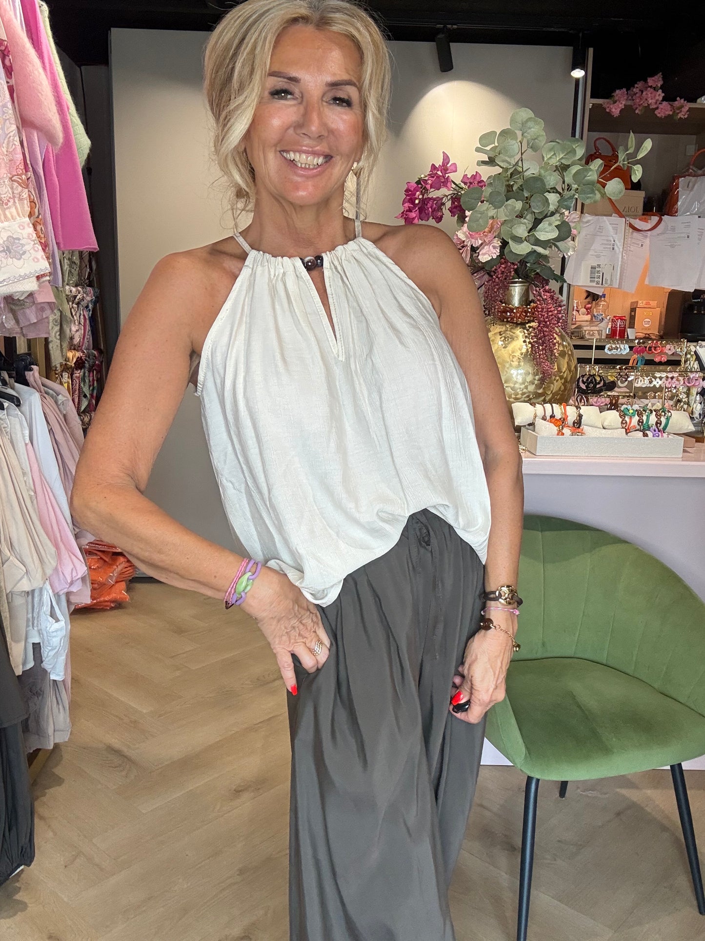 Halter top kraal off white