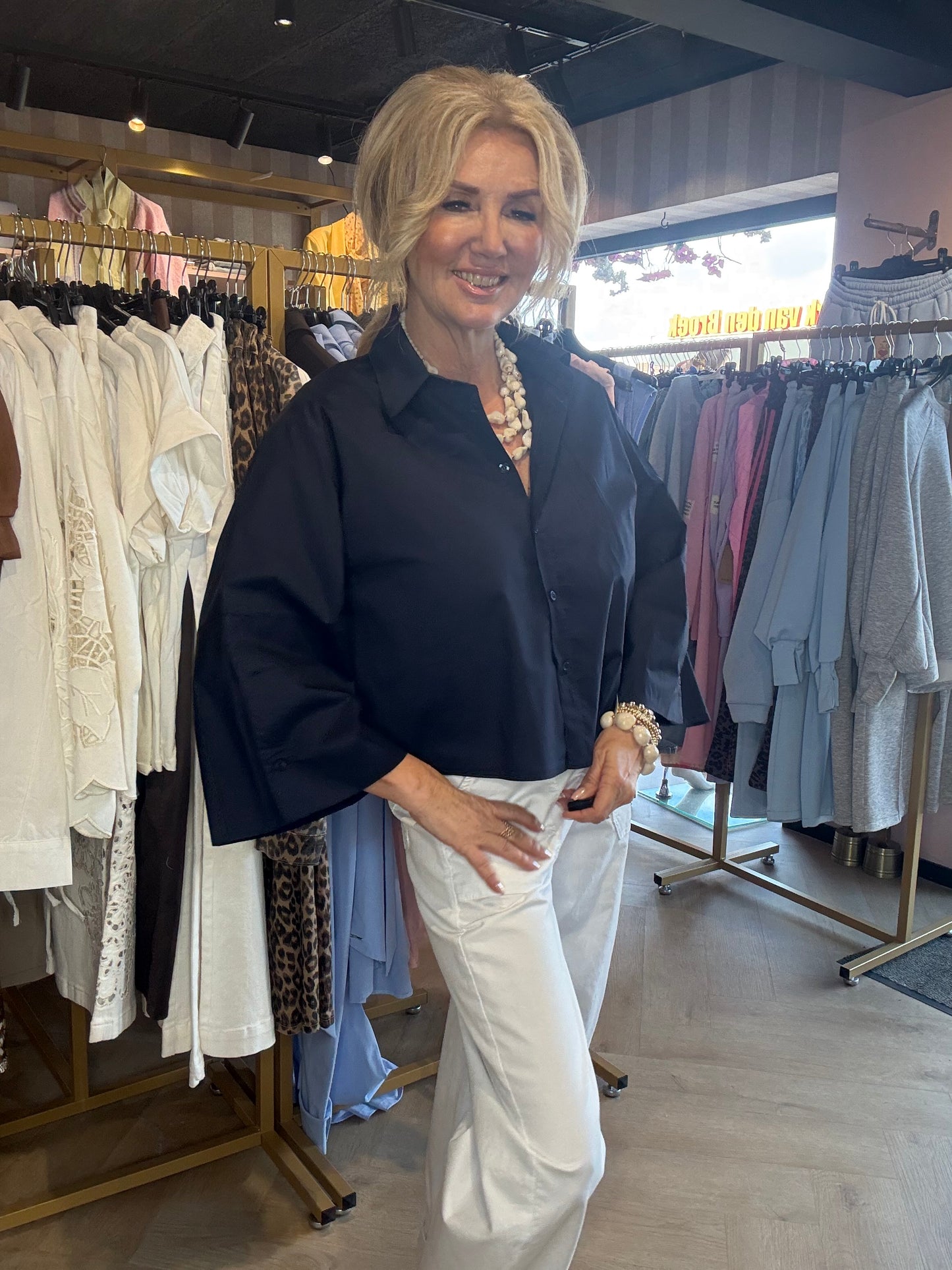 Blouse Mariëlle donker blauw