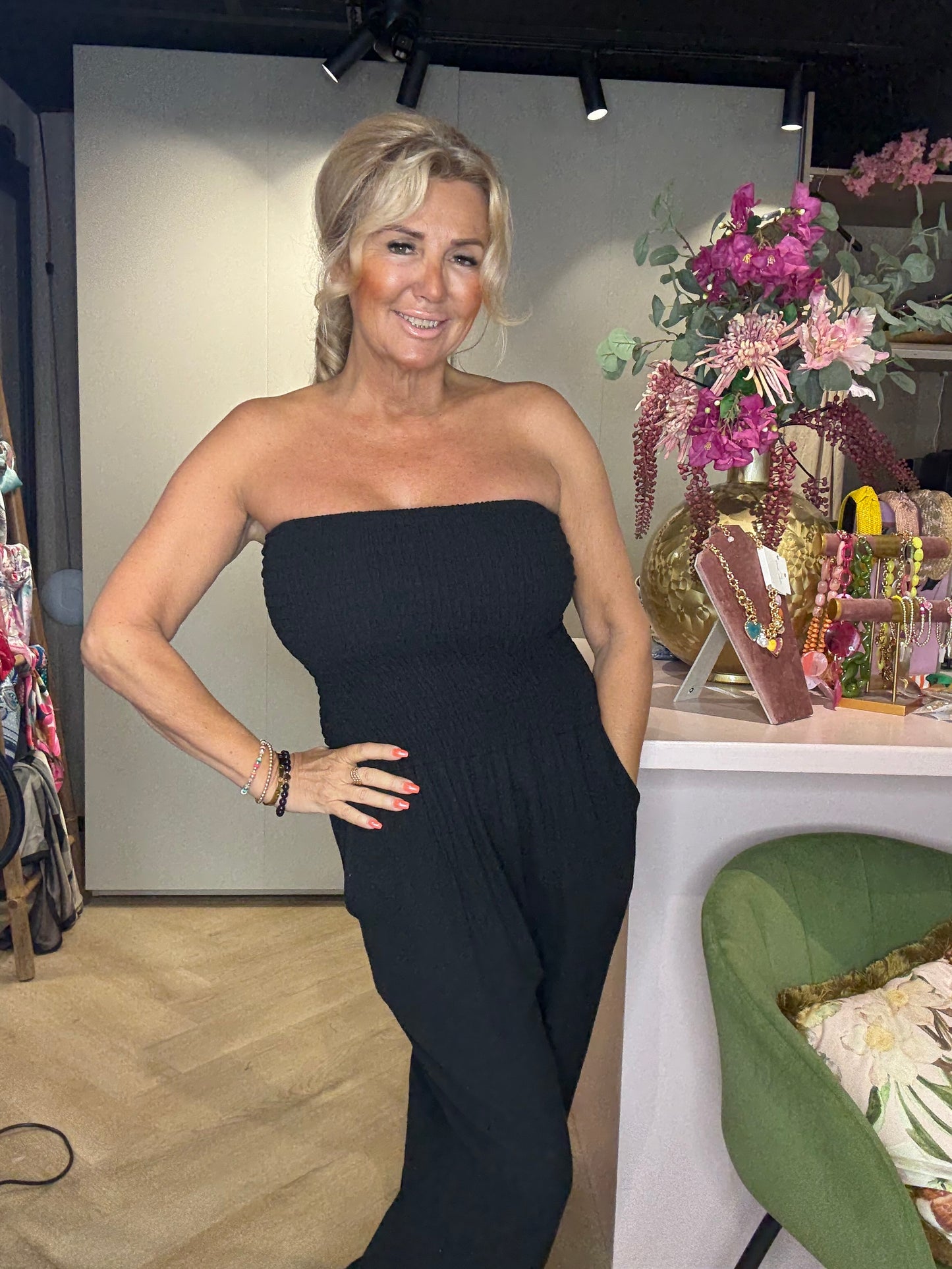 🌿Jumpsuit Strapless ‘Summer Ease’ 🌿 Hydrofiel Zwart