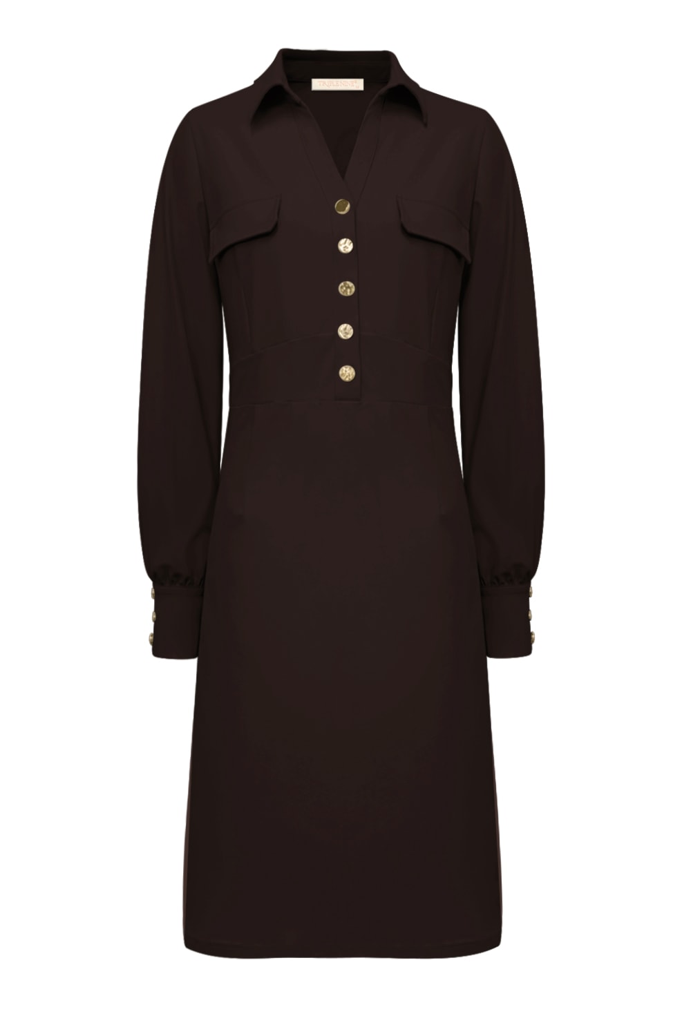 Triple Nine Dress JK51810 Cargo pockets Dark Brown