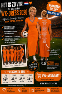 🧡🇳🇱 WK 2026 Kjole Oranje Limited Edition 🇳🇱🧡 Med alle spillernes navne