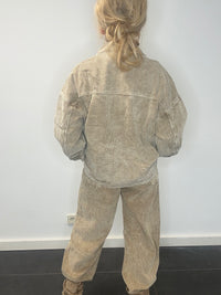 Rippstrickhose Barel Beige