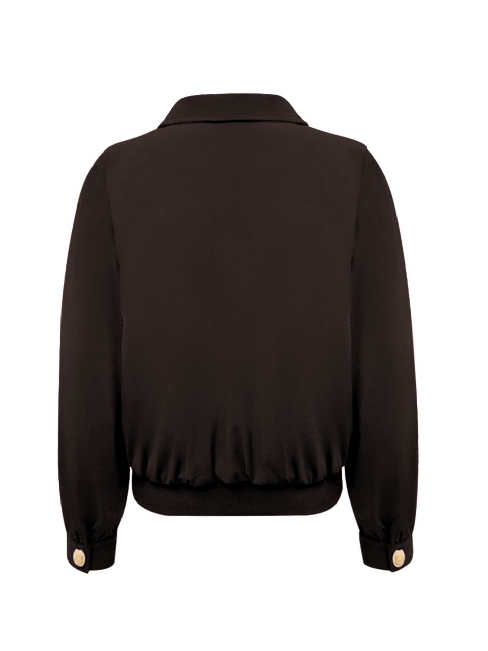 JA92423 Jacket Gold Zip D.Brown - achterkant