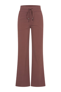 Mi Piace Broek Flared Mahogany - voorkant