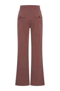 Mi Piace Broek Flared Mahogany - achterkant