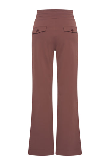 Mi Piace Broek Flared Mahogany - achterkant