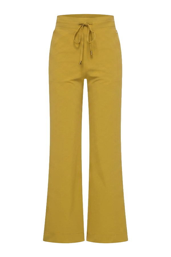 Mi Piace Broek Flared Olive Oil - voorkant