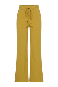 Mi Piace Broek Flared Olive Oil - voorkant