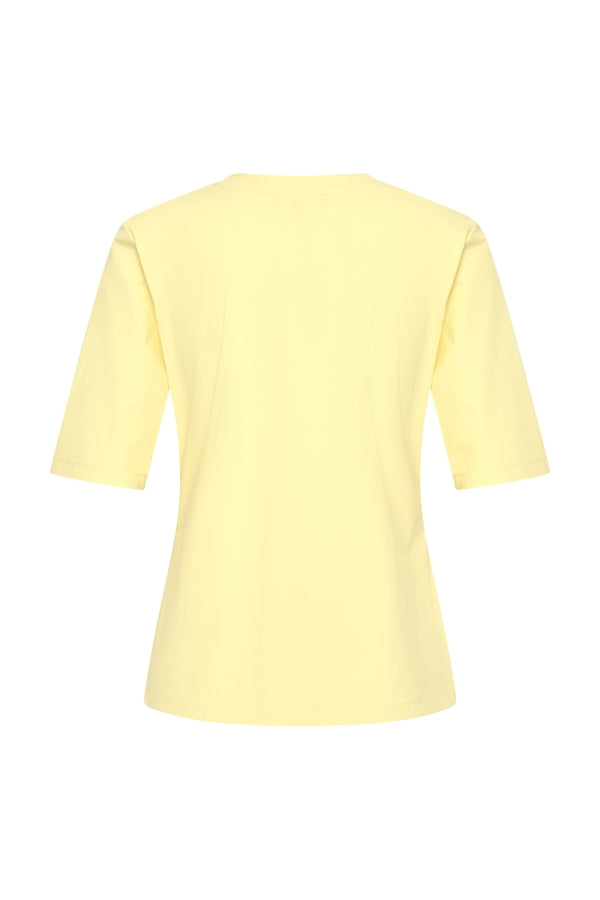 Mi Piace T-Shirt V-Ausschnitt Zitronengelb MP202271