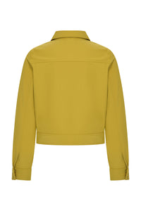 Mi Piace Jacket Cropped Olive Oil - achterkant