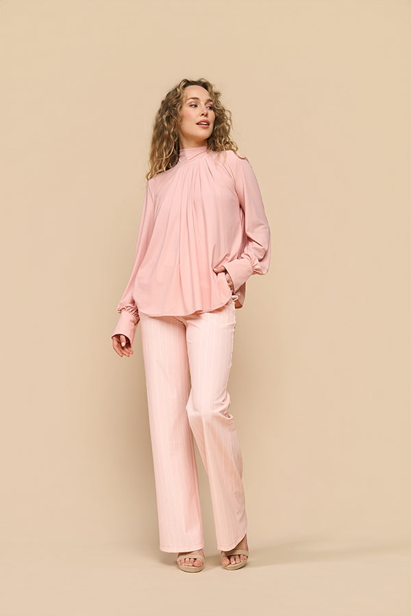 Mi Piace Travel Trousers Heavy Classy Stripe MP202582CSPT – Mellow Rose | Summer Collection 2026