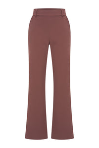 Mi Piace Trousers Bonded Mahogany - voorkant