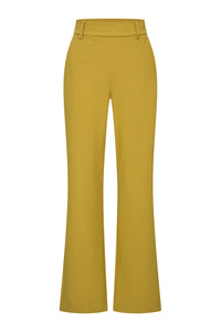 Mi Piace Trousers Straight Heavy Olive Oil - voorkant