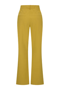 Mi Piace Trousers Straight Heavy Olive Oil - achterkant