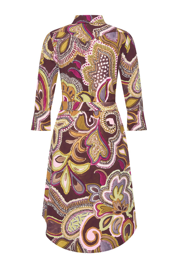 Mi Piace Dress Bow Big Paisley Print Multicolour MP202708BPPT - achterkant