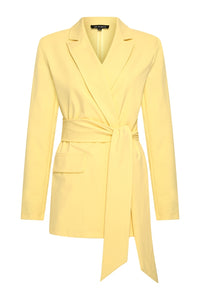Blazer Mi Piace ceinturé jaune citron MP202823
