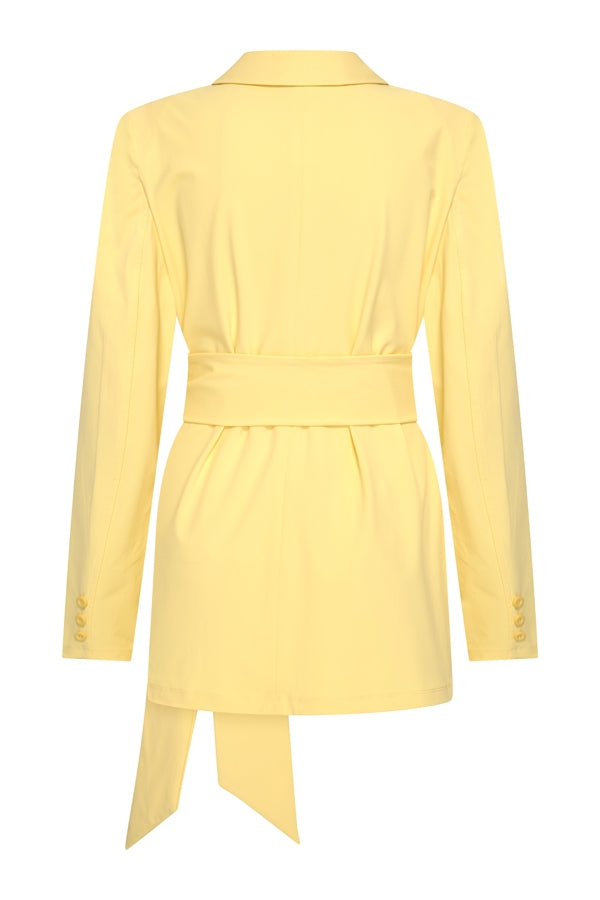 Blazer Mi Piace ceinturé jaune citron MP202823