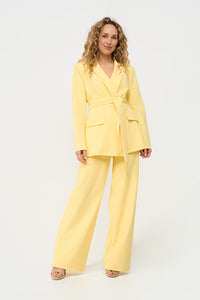 Blazer Mi Piace ceinturé jaune citron MP202823