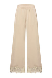 Mi Piace Broek Sand - Satin met kant | MP202907