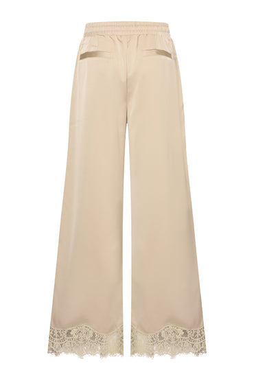 Mi Piace-bukser Sand - Satin med blonde | MP202907