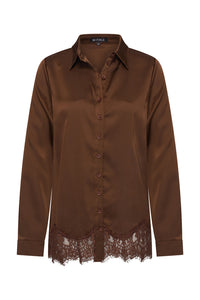 Mi Piace Bluse Kastanie - Satinspitze | MP202909