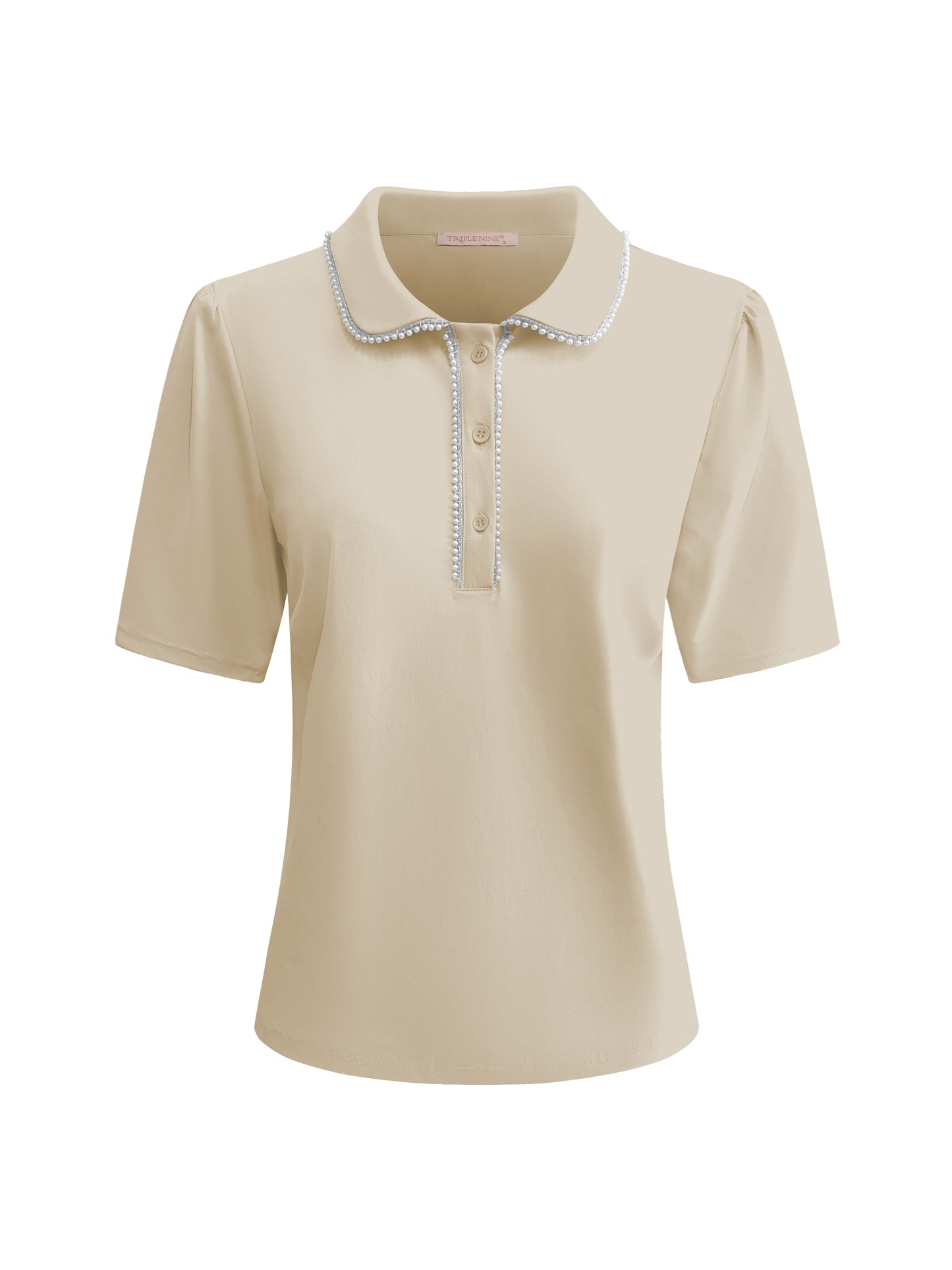 Triple Nine Top TP6941 Beige met Parels