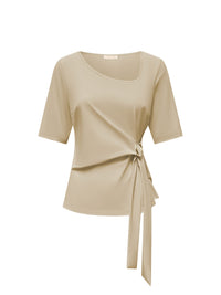 Triple Nine Top TP6944 Beige met Strik