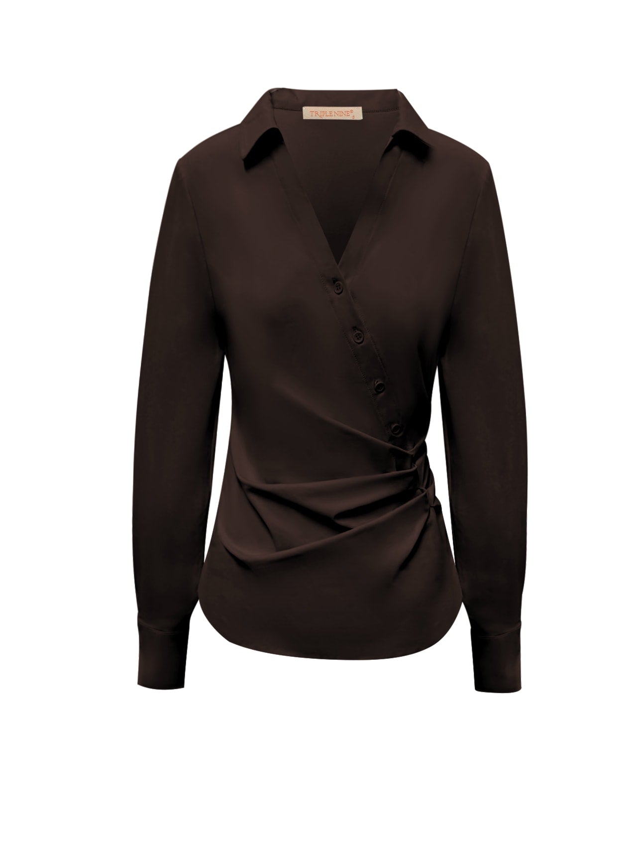 Triple Nine TP6960 travel blouse crossbody donkerbruin