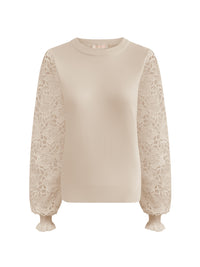 Triple Nine TR9006 Sweater kanten mouw Beige