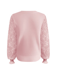 Triple Nine TR9006 Sweater kanten mouw Poeder Rose