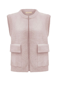 Triple Nine TR9001 fluffy gilet Powder Pink achterkant