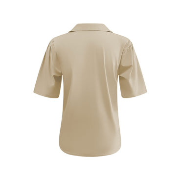 Triple Nine Blouse rouches in voorzijde BLS5931 Beige