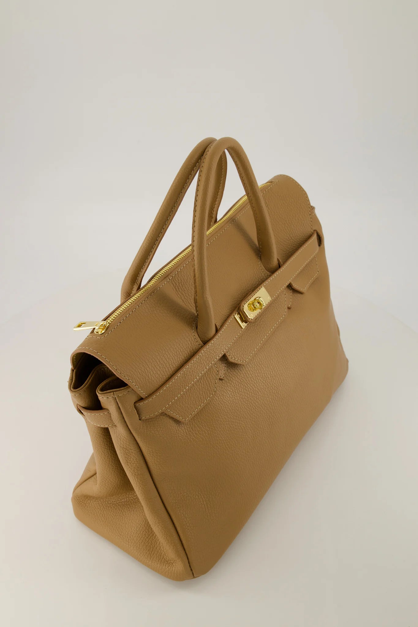 Birdie Large  - Handtassen - Cognac - D109 - Goudkleurig