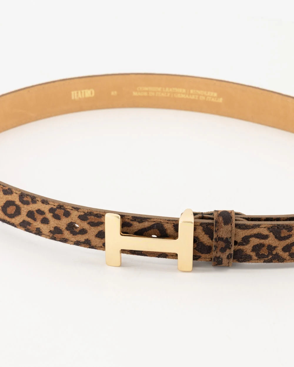 Hera Big - Suede  - Luipaard - Gesp Goudkleurig