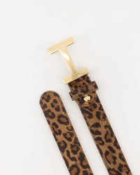 Hera Big - Suede  - Luipaard - Gesp Goudkleurig