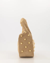 Lottie - Suede - Handtassen - Zand - 4 - Goudkleurig