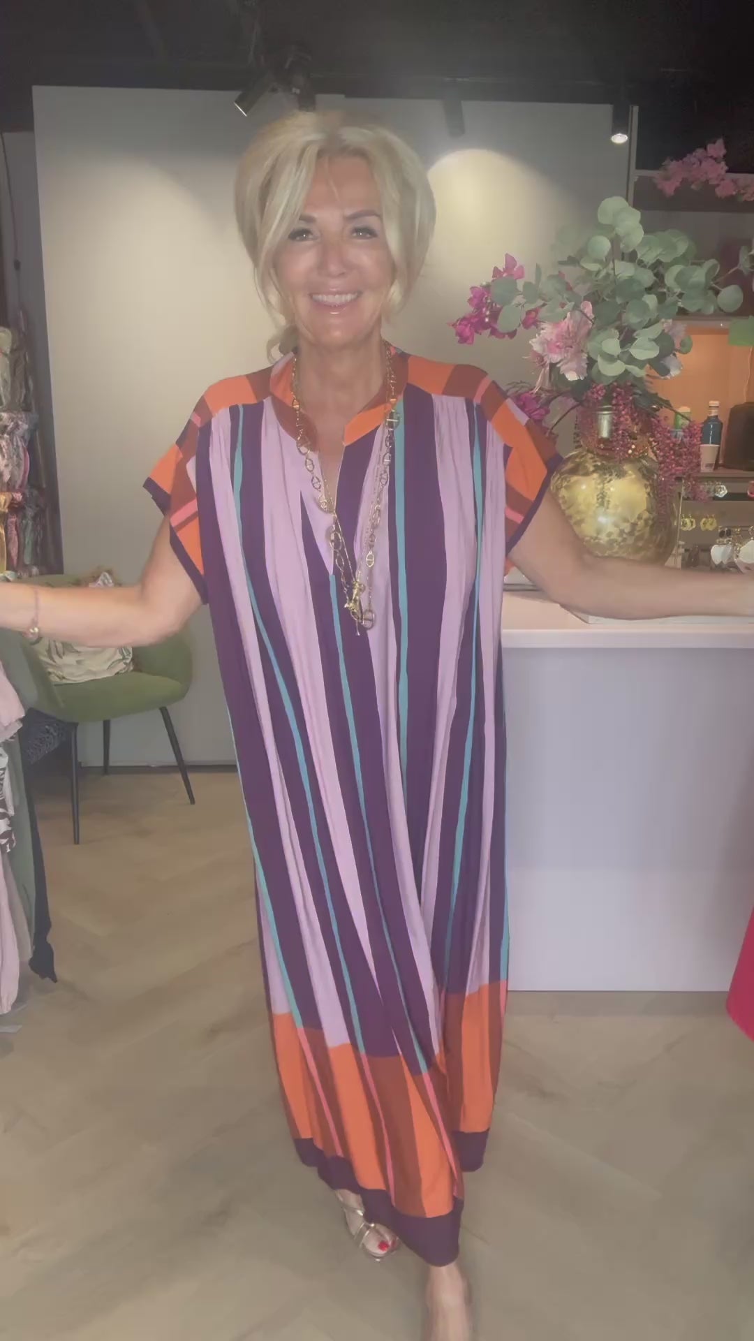 Jurk Stripe Lilac Marcha